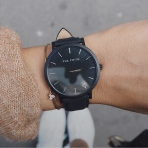 The Fifth Men’s or Women’s Slim Black Matte Watch
